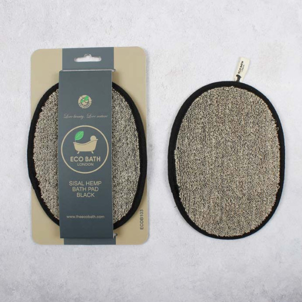 Σφουγγάρι- δίσκος μπάνιου | Natural Sisal Hemp Bath Pad Black