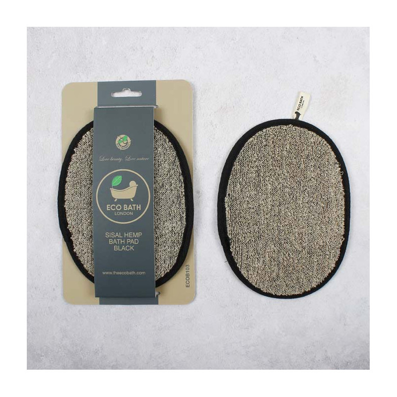 Σφουγγάρι- δίσκος μπάνιου | Natural Sisal Hemp Bath Pad Black