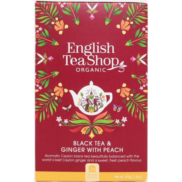 Μαύρο Τσάι με Τζίντζερ και Ροδάνικο | Black Tea & Ginger with Peach | 20 φακ.