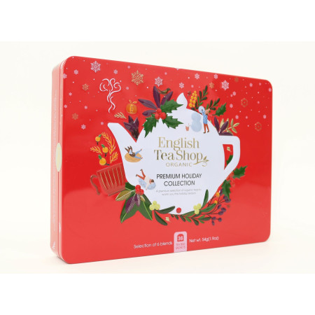 Συλλογή Χριστουγέννων | Premium Holiday Collection Snowflake - Red Gift Tin 36 Tea Bag | 36 φακελάκια