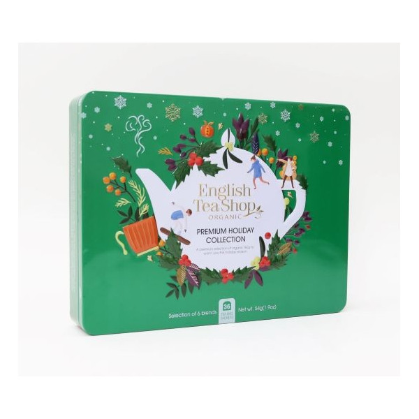 Συλλογή Χριστουγέννων | Premium Holiday Collection Holly - Green Gift Tin - 36 Tea Bag | 36 φακελάκια