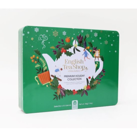 Συλλογή Χριστουγέννων | Premium Holiday Collection Holly - Green Gift Tin - 36 Tea Bag | 36 φακελάκια