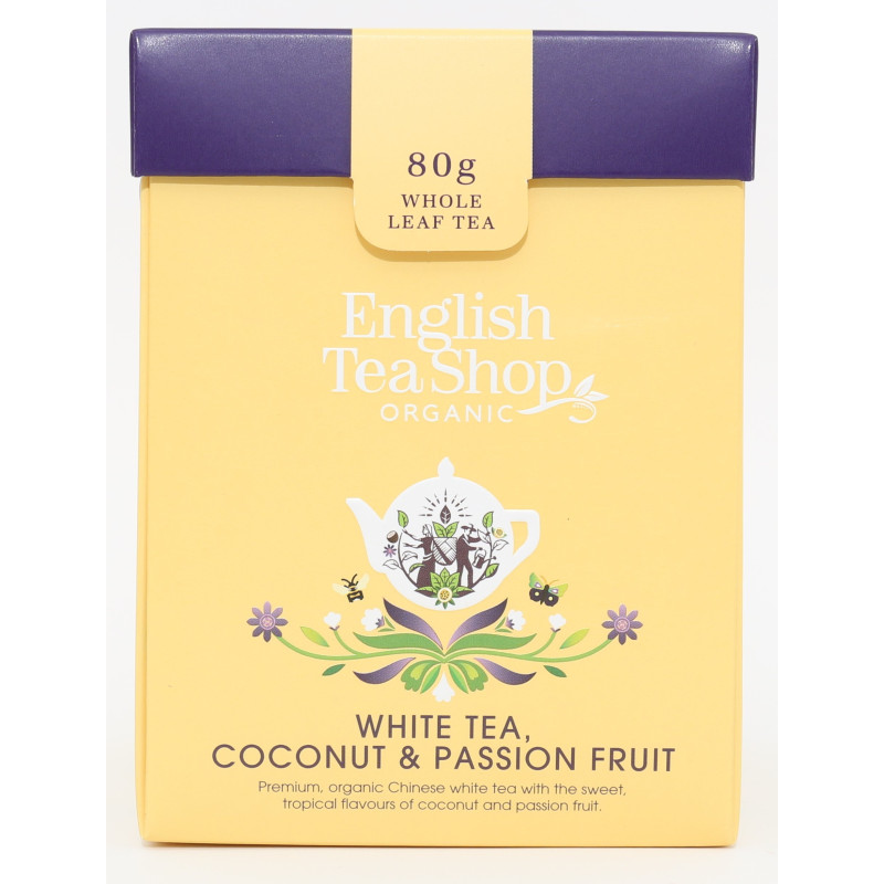 Λευκό Τσάι, Καρύδα και Φρούτα του Πάθους | White Tea, Coconut & Passion Fruit Loose leaf tea | 80gr