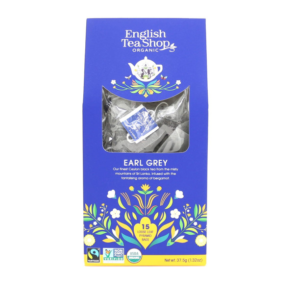 Βιολογικό Μαύρο Τσάι Κεϋλάνης | Org FT. Earl Grey Tea Loose Leaf |15 Pyramid Tea Bags