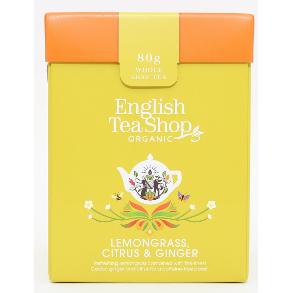 Κουτί με Λεμονόχορτο, Τζίντζερ & Πορτοκάλι Χύμα| Org. Lemongrass Ginger and Citrus Fruits Loose leaf Tea | 80gr
